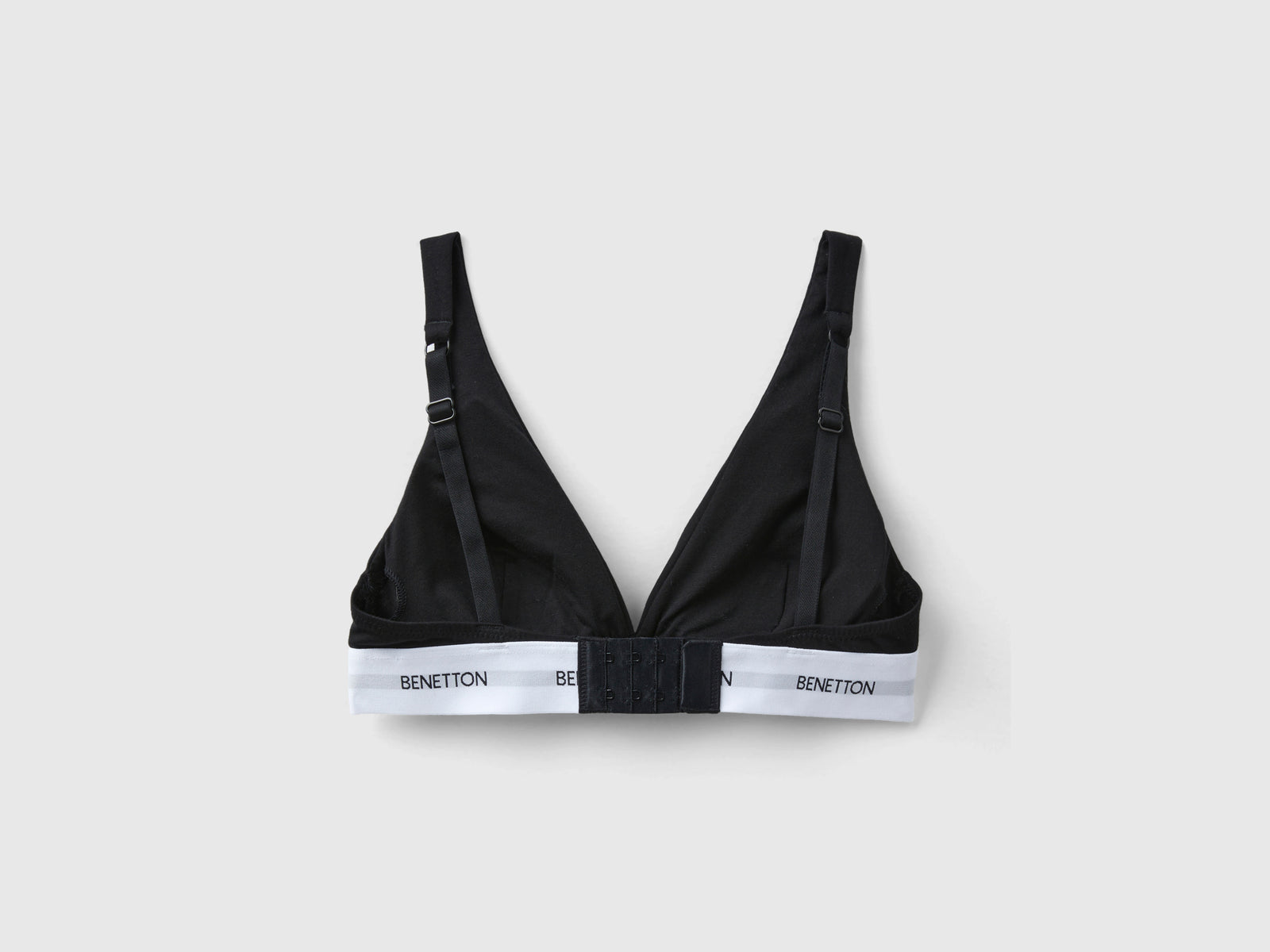 Reggiseno a triangolo in cotone bio da donna nero 2 | Benetton Outlet