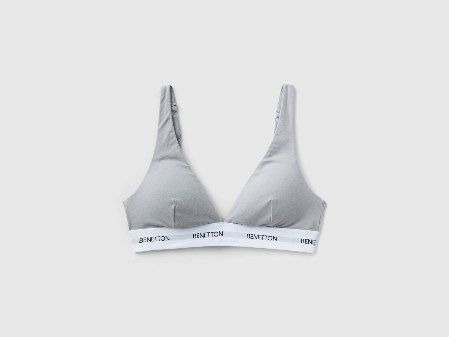 Reggiseno a triangolo in cotone bio da donna grigio chiaro | Benetton Outlet