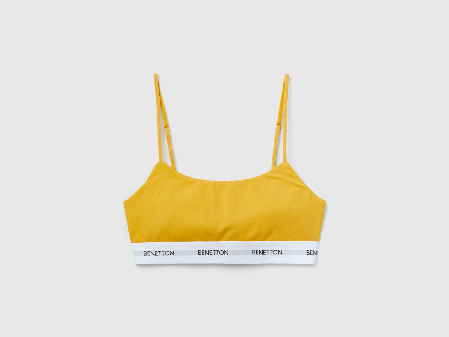 Reggiseno a top in cotone bio da donna giallo | Benetton Outlet