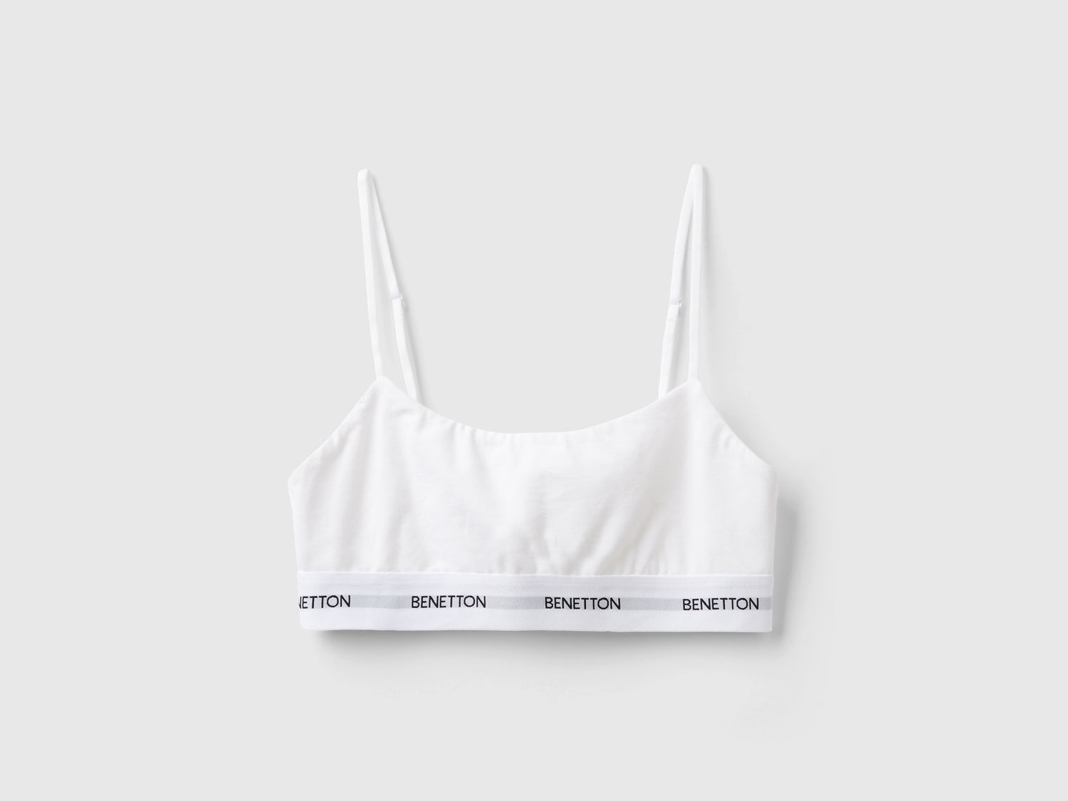 Reggiseno a top in cotone bio da donna bianco | Benetton Outlet