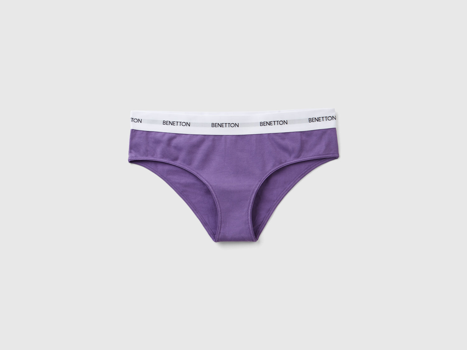 Slip fianco alto in cotone bio da donna viola | Benetton Outlet