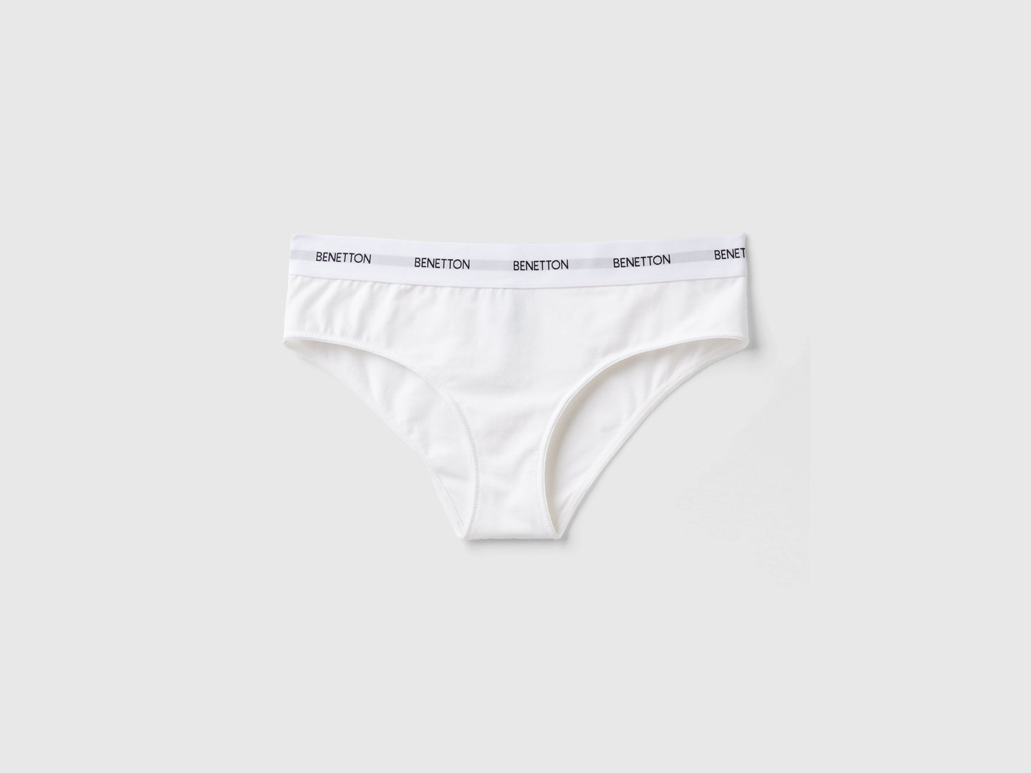 Slip fianco alto in cotone bio da donna bianco | Benetton Outlet