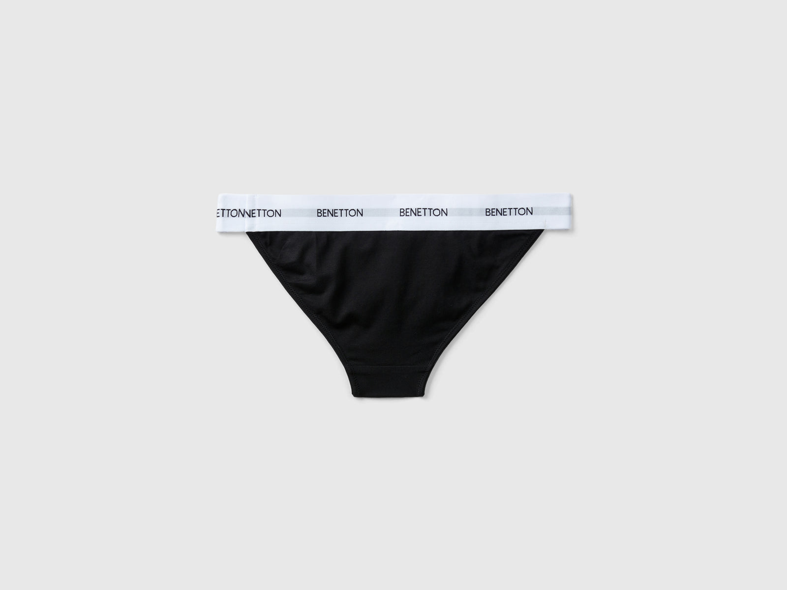 Slip fianco basso in cotone bio da donna nero 2 | Benetton Outlet