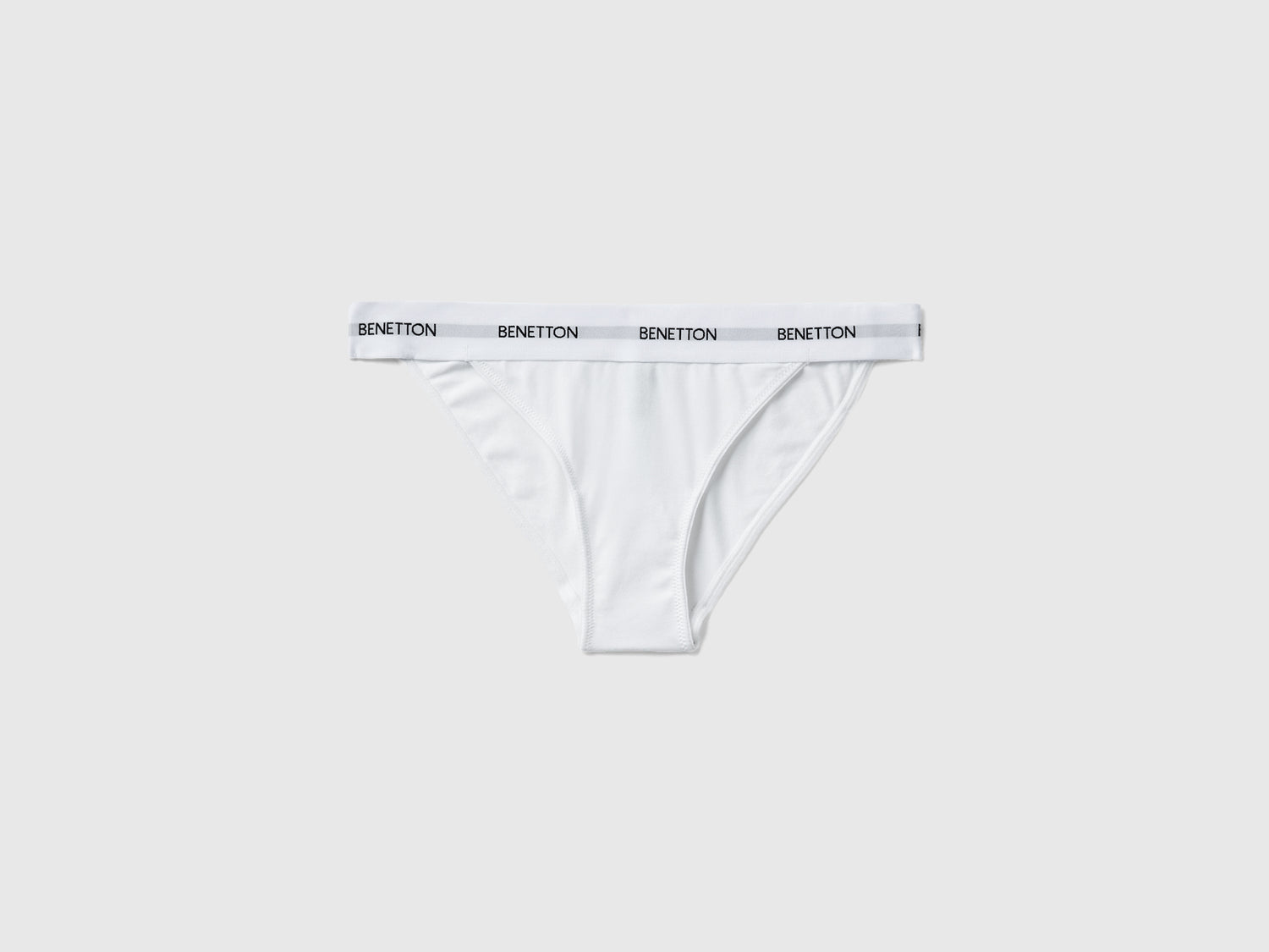 Slip fianco basso in cotone bio da donna bianco | Benetton Outlet