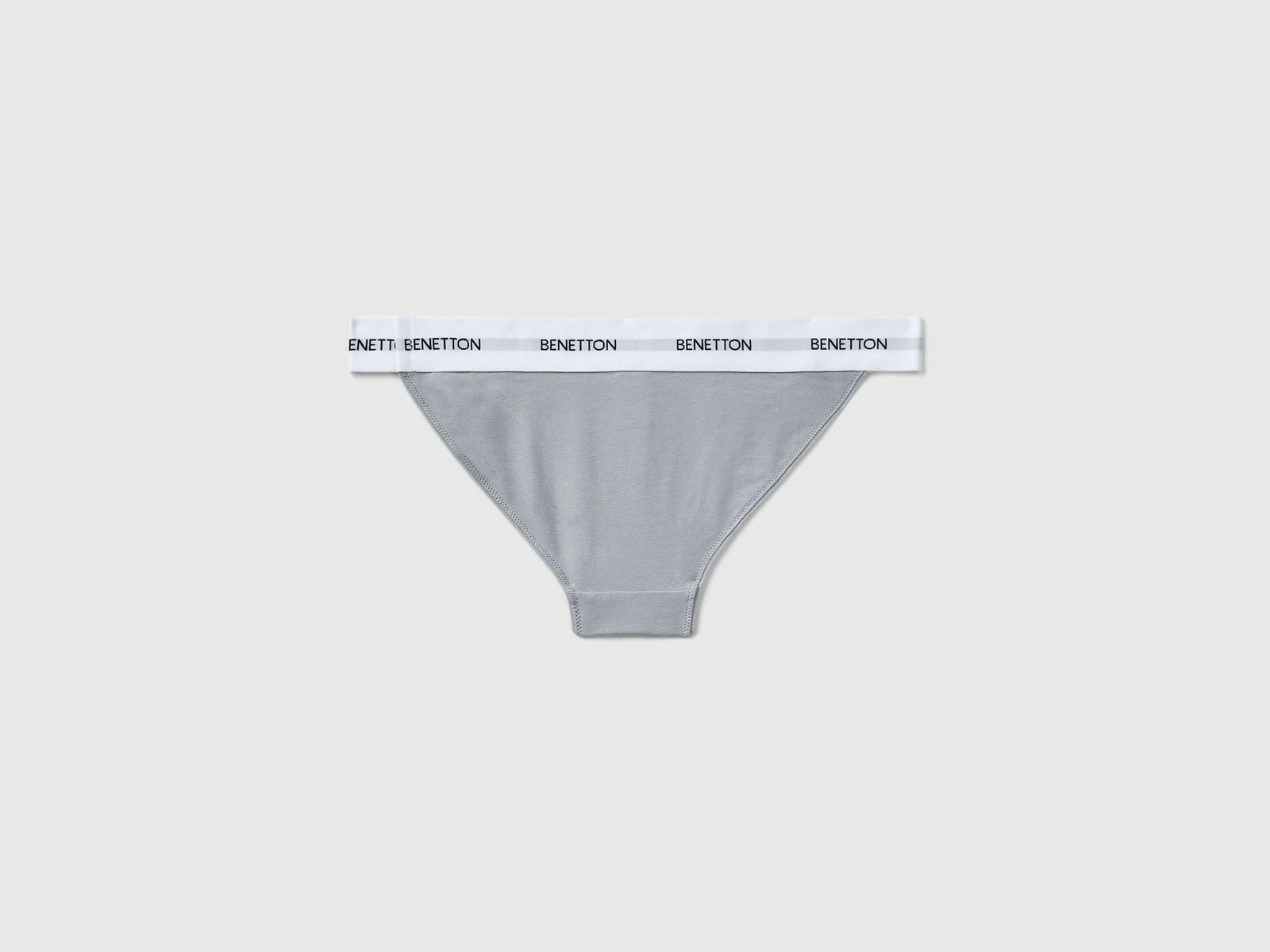 Slip fianco basso in cotone bio da donna grigio chiaro 2 | Benetton Outlet
