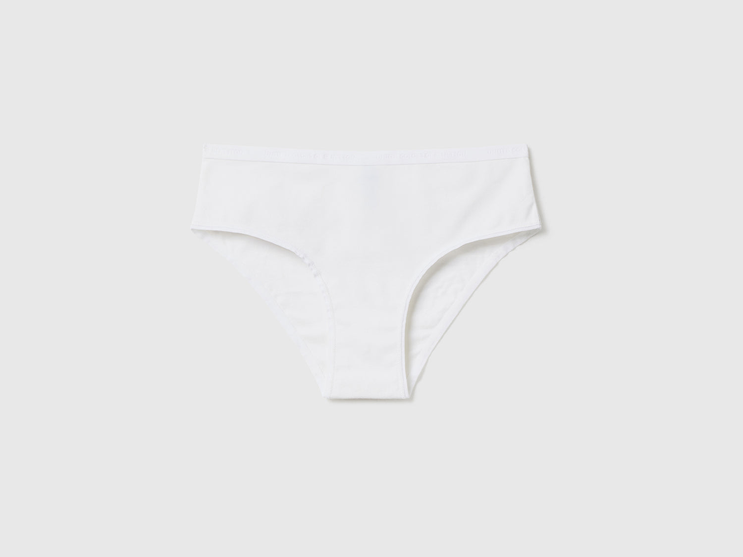 Slip fianco alto in cotone bio stretch da donna bianco | Benetton Outlet