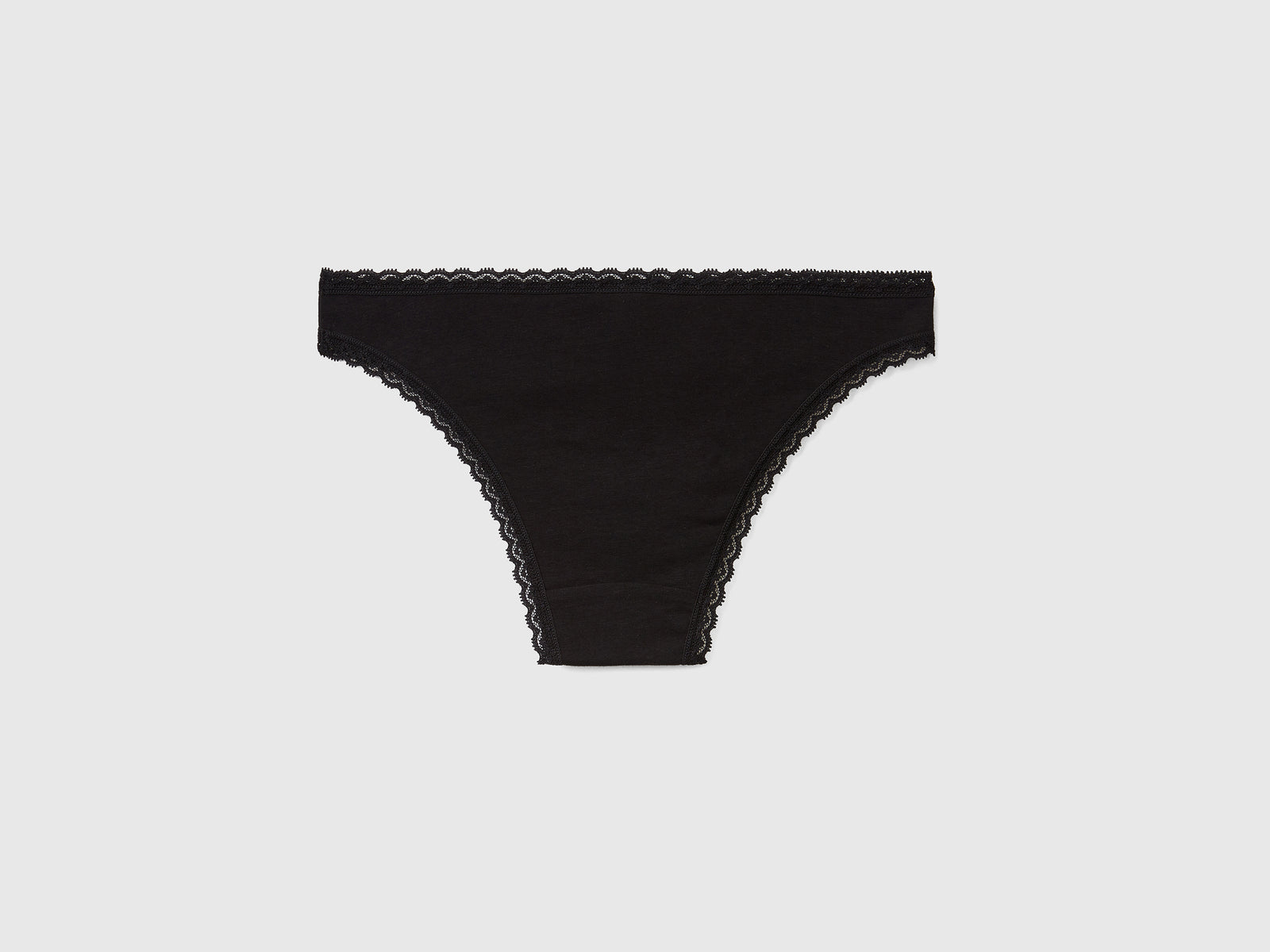 Slip a vita bassa in cotone bio stretch da donna nero 2 | Benetton Outlet