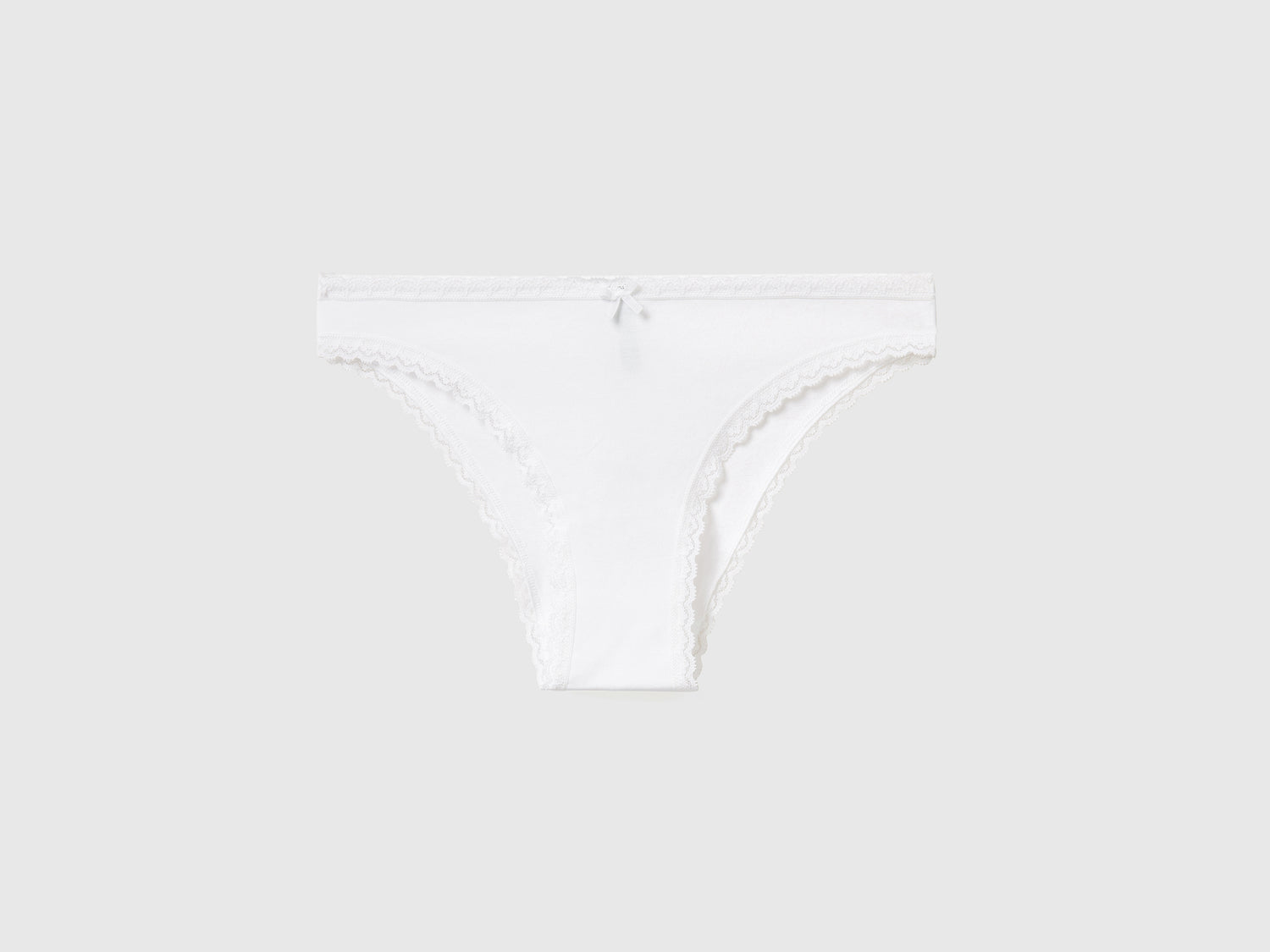 Slip a vita bassa in cotone bio stretch da donna bianco | Benetton Outlet