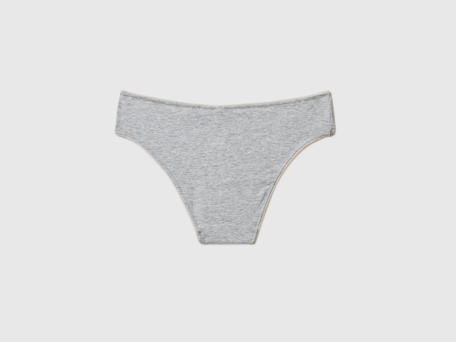 Slip basici in cotone bio stretch da donna grigio chiaro 2 | Benetton Outlet