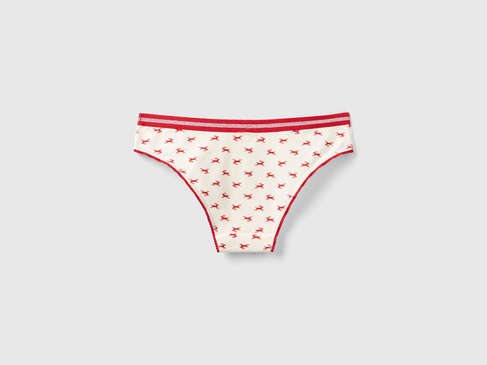 Slip con stampa renne da donna bianco 2 | Benetton Outlet