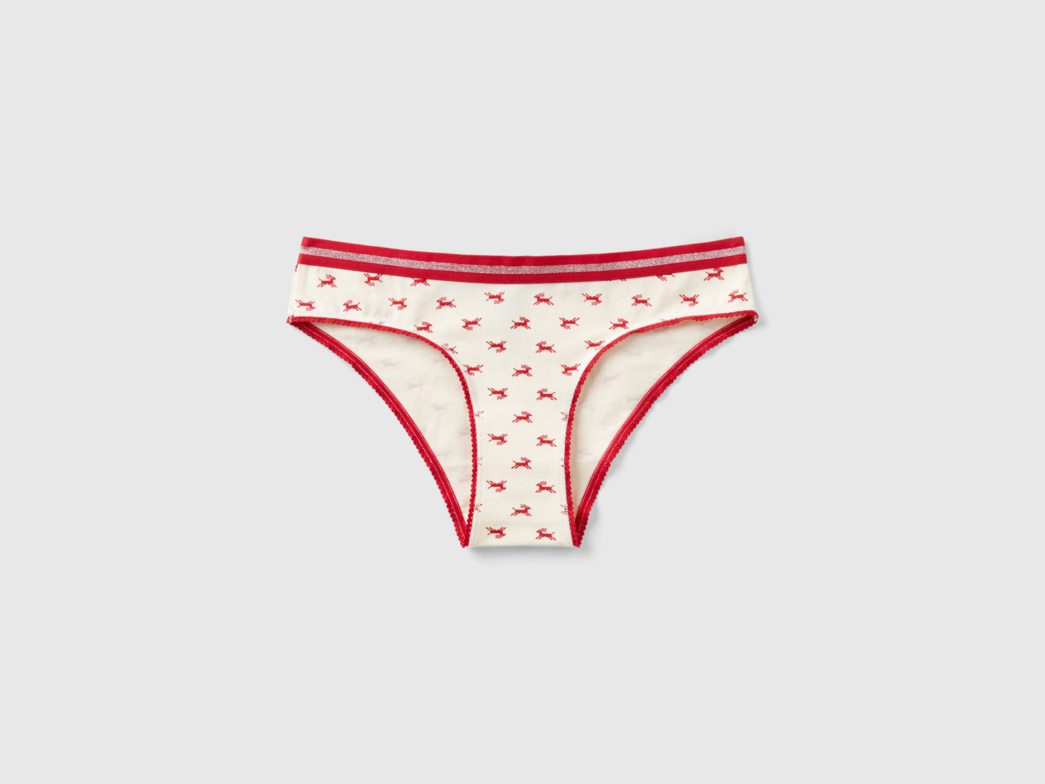 Slip con stampa renne da donna bianco | Benetton Outlet