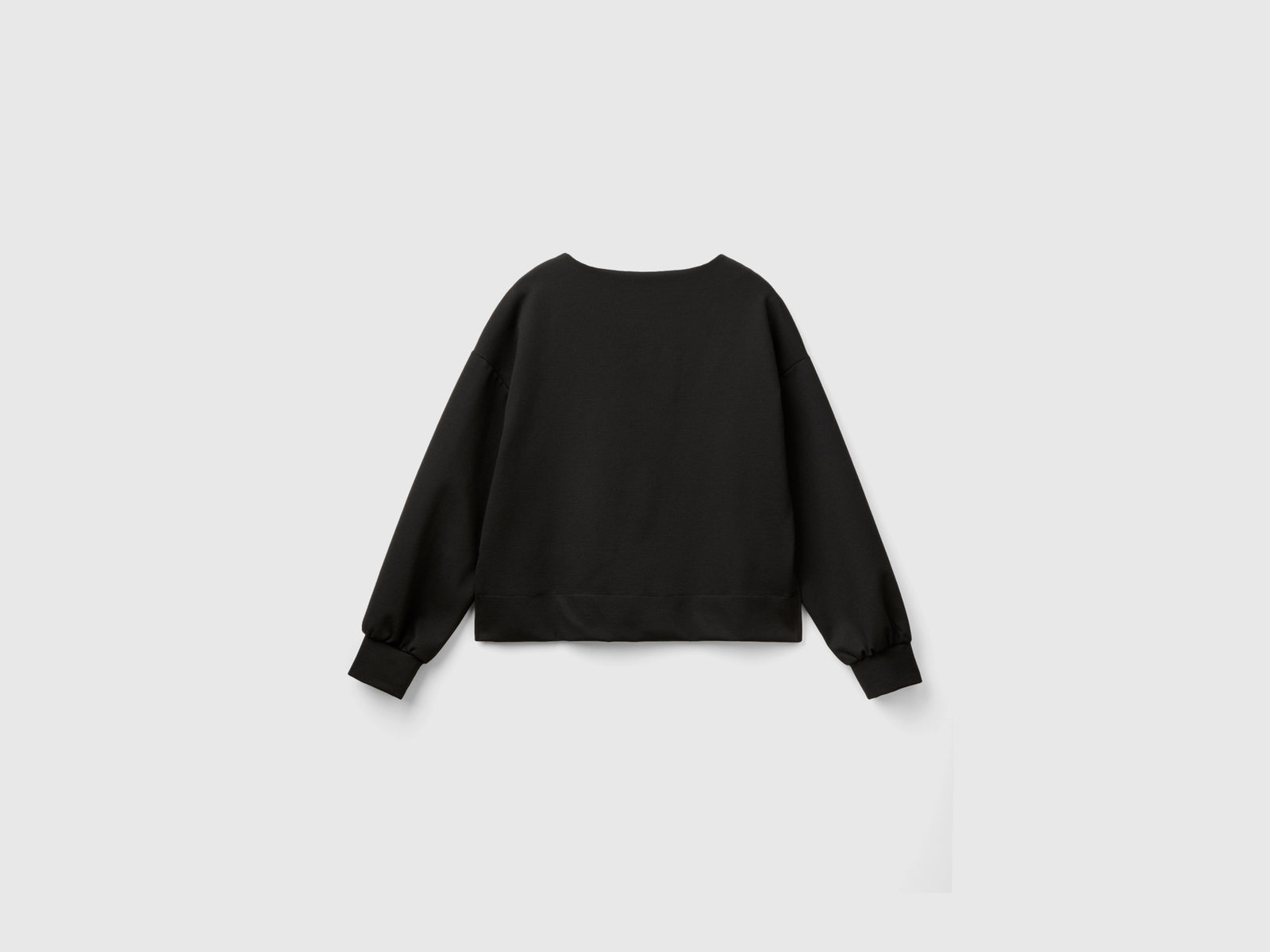 Maglia fluida con scollo a barchetta da donna nero 2 | Benetton Outlet