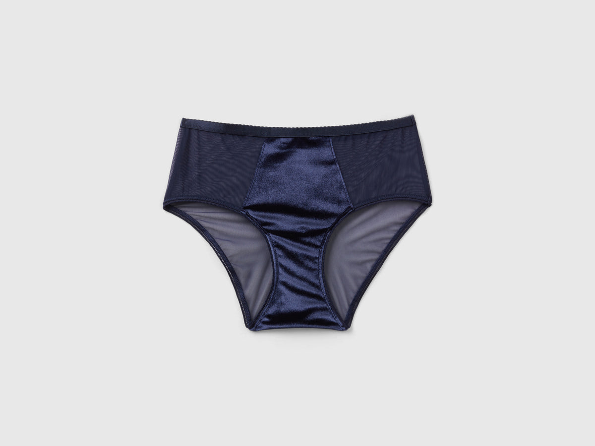 Slip fianco alto in velour