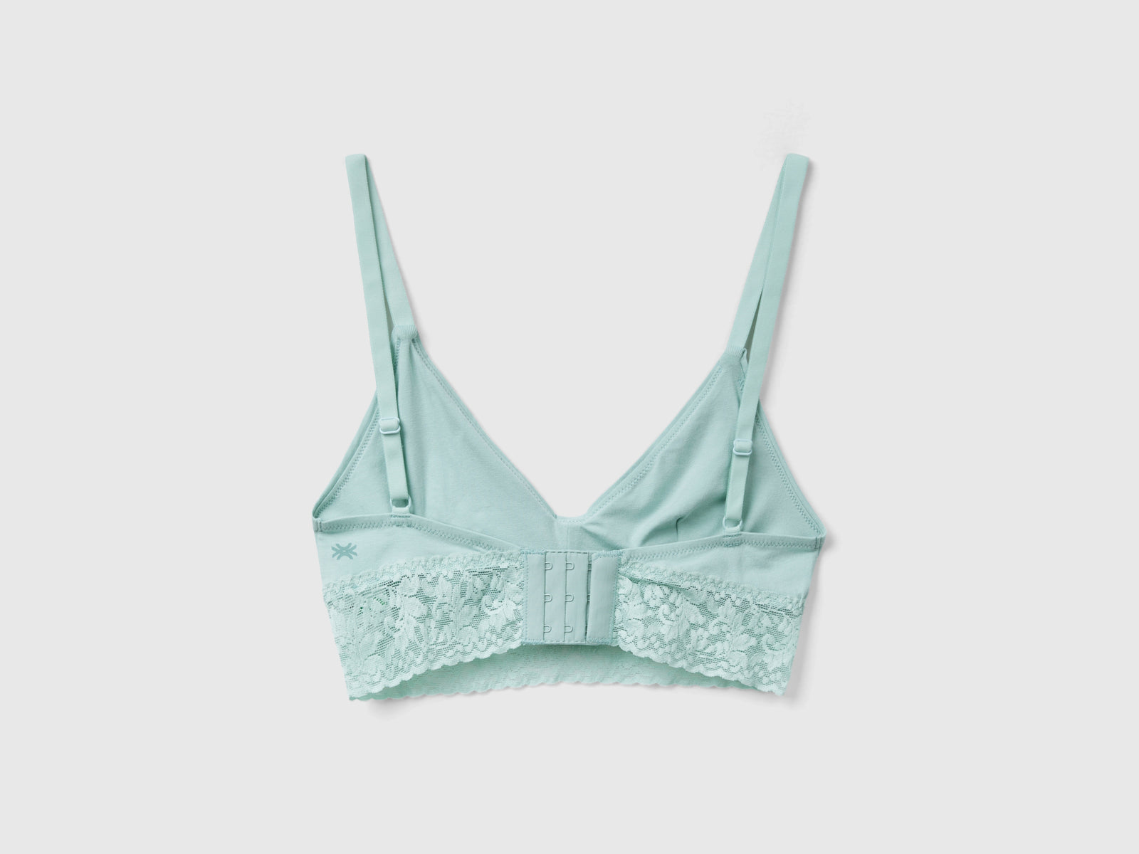 Bralette de algodón orgánico súper elástico da donna verde acqua 2 | Benetton Outlet
