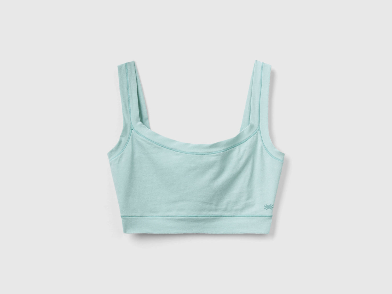 Sujetador de algodón orgánico súper elástico da donna verde acqua | Benetton Outlet