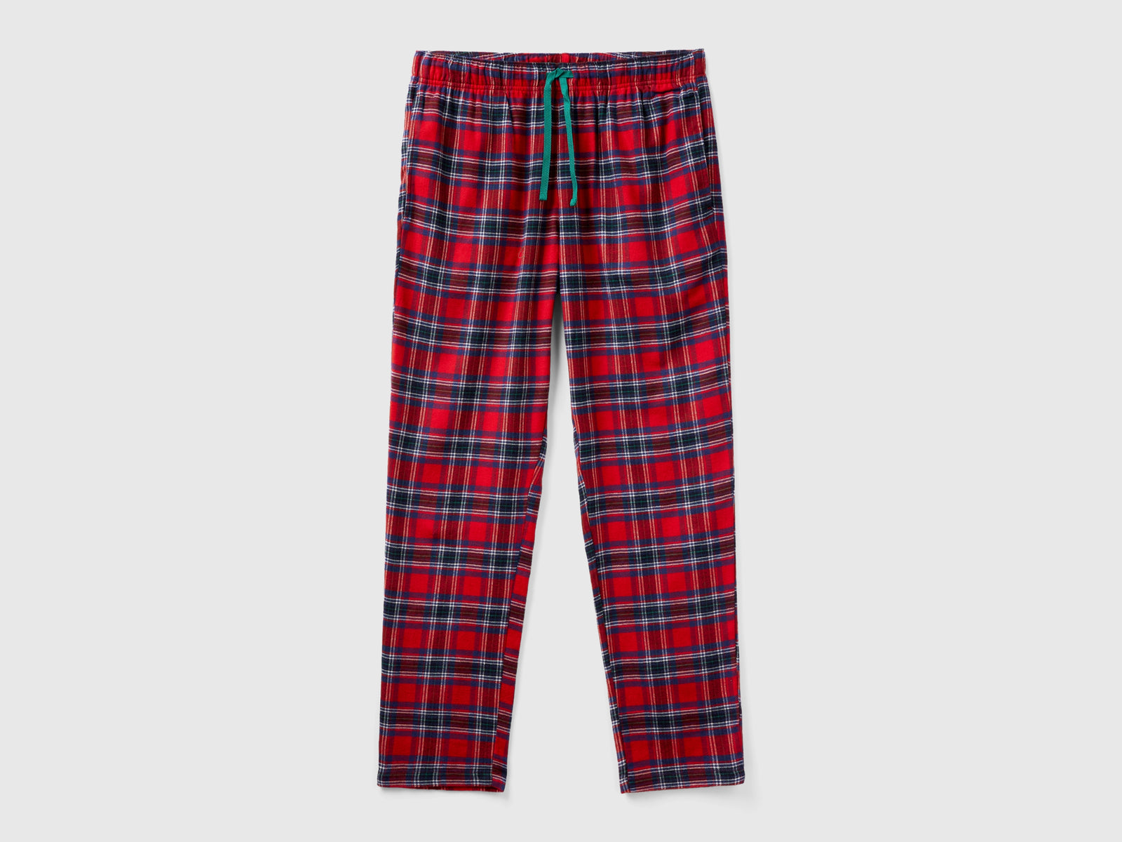 Pantaloni tartan rossi e blu da uomo rosso | Benetton Outlet