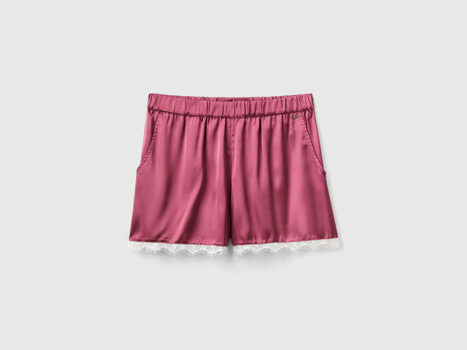 Shorts in satin da donna malva | Benetton Outlet