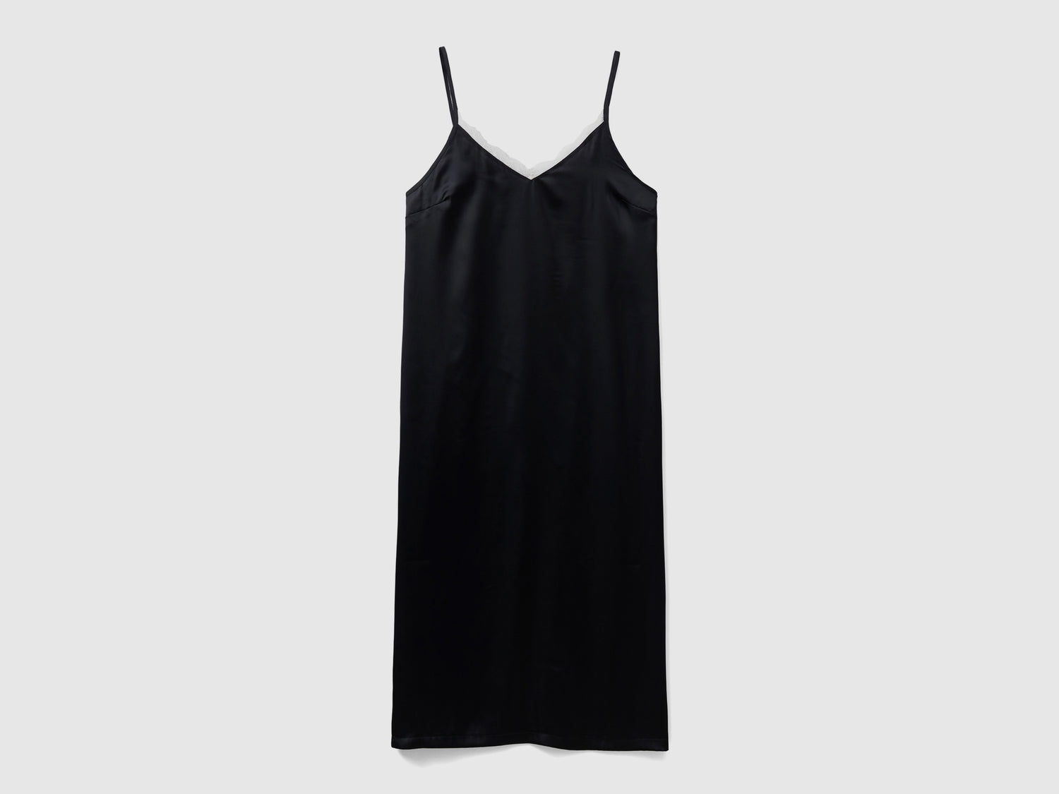 Combinación de satén da donna nero | Benetton Outlet