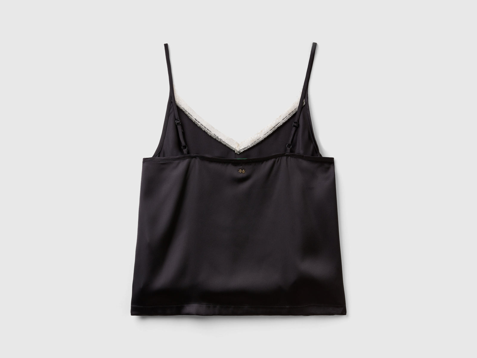 Camiseta de tirantes de satén da donna nero 2 | Benetton Outlet
