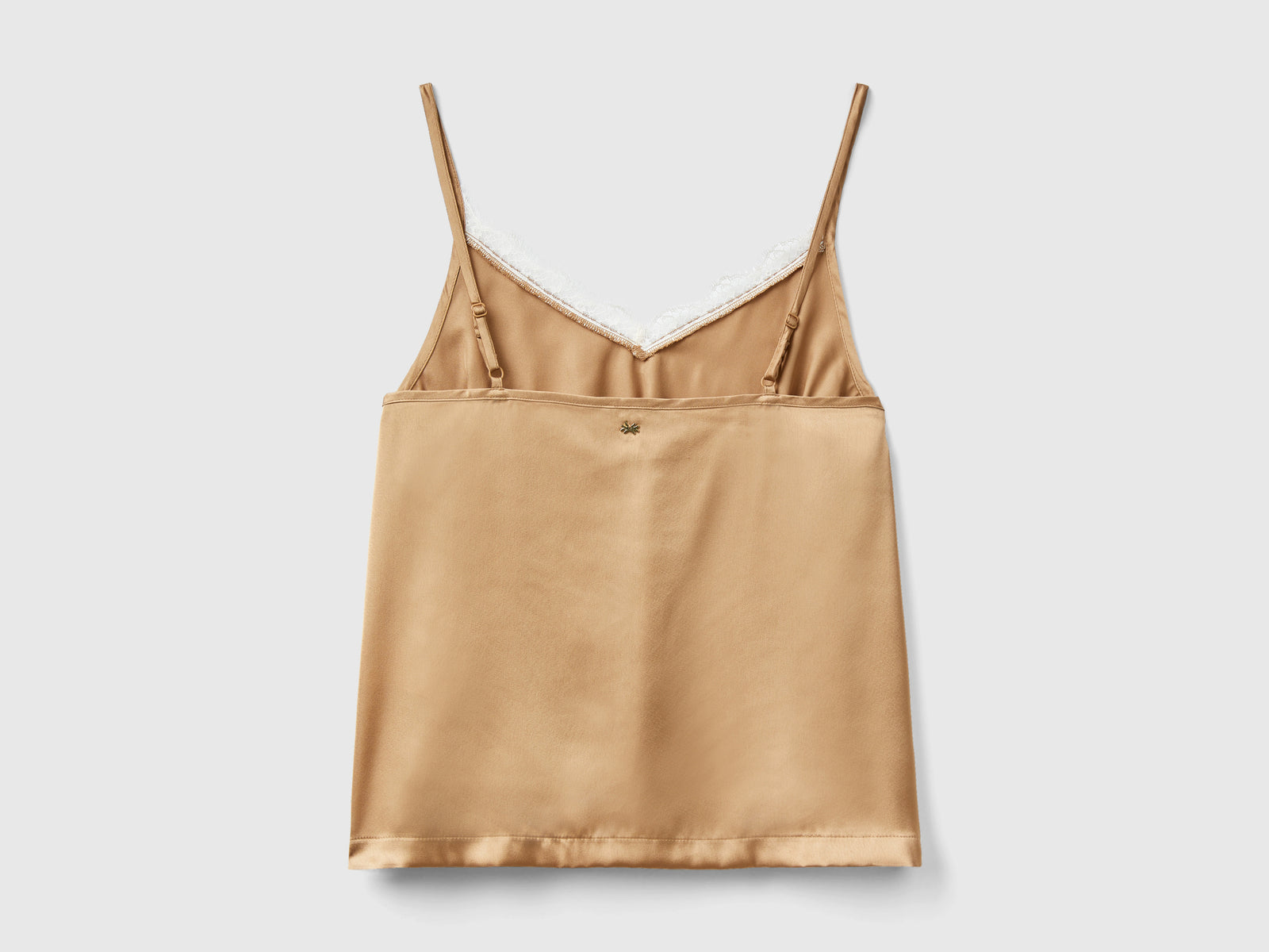 Camiseta de tirantes de satén da donna cammello 2 | Benetton Outlet
