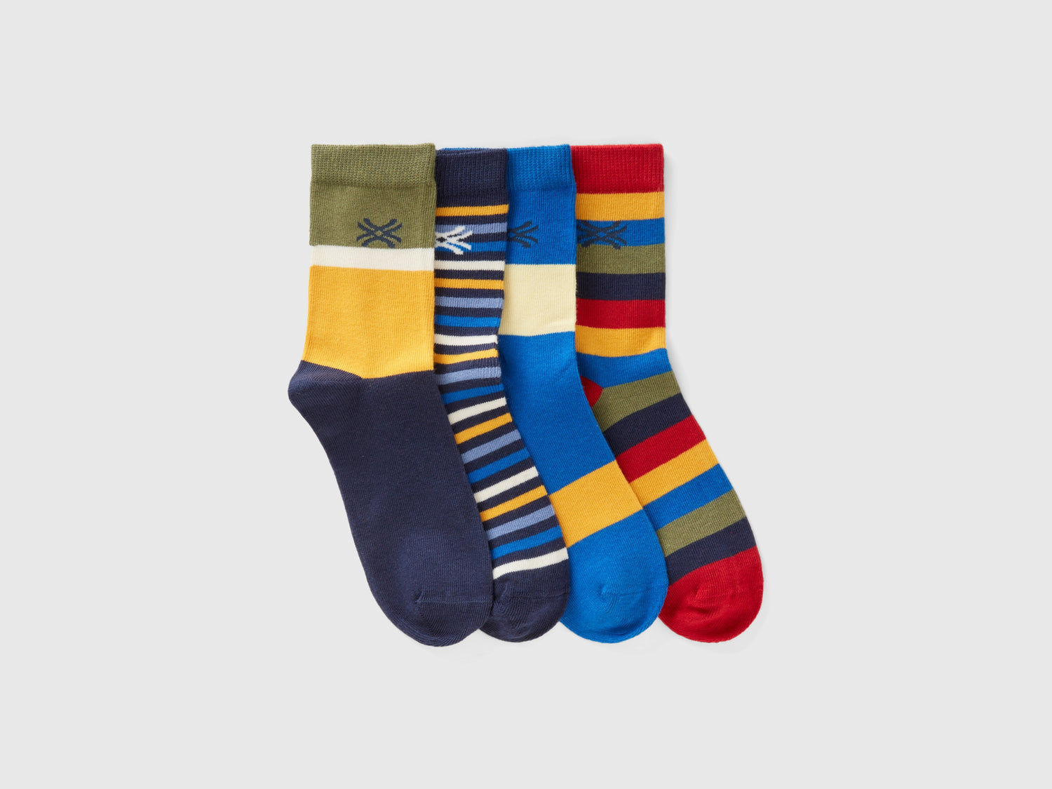 Set calzini lunghi a righe da bambino multi-color | Benetton Outlet