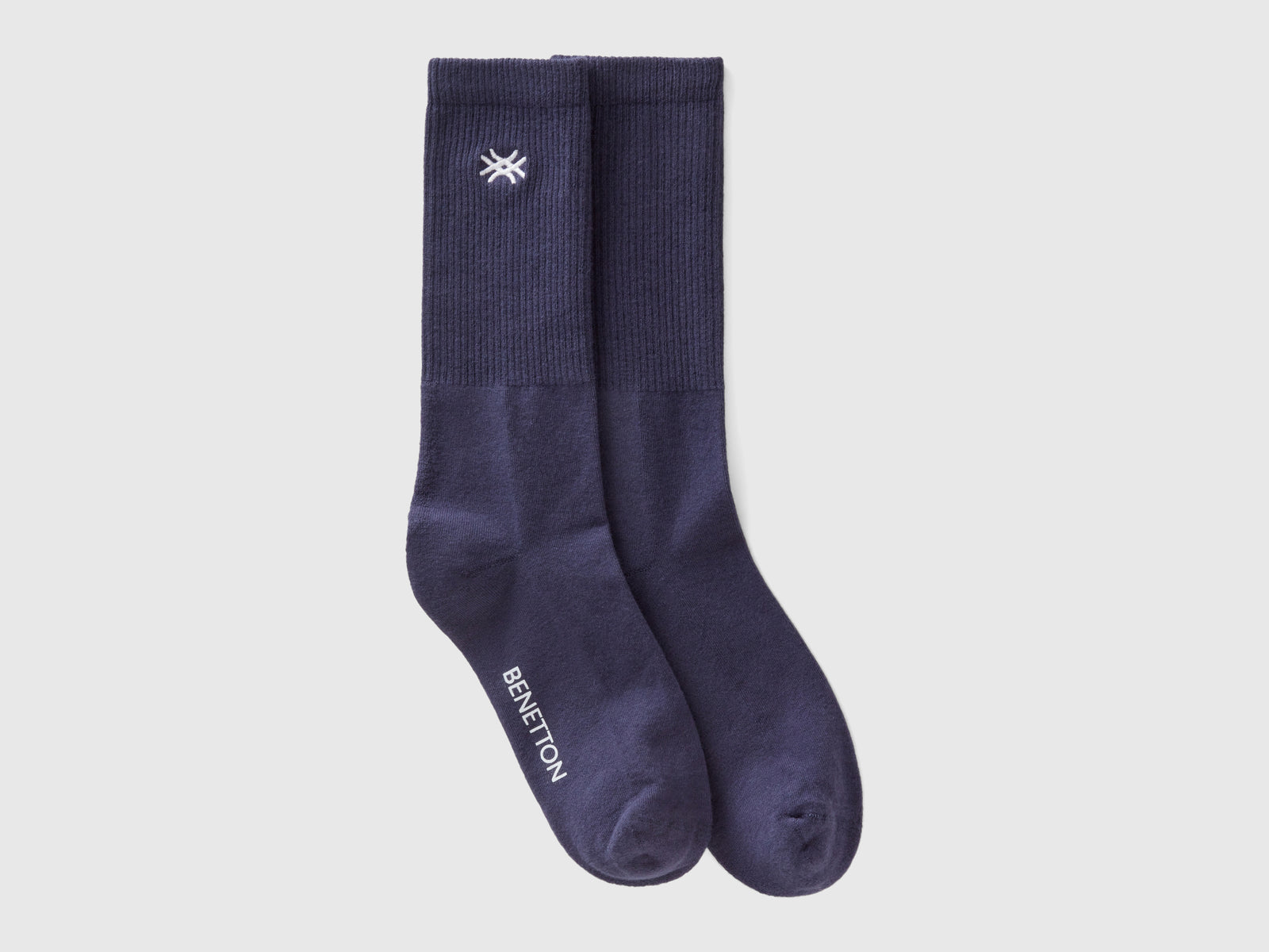 Calzini sportivi in misto cotone da uomo blu scuro | Benetton Outlet