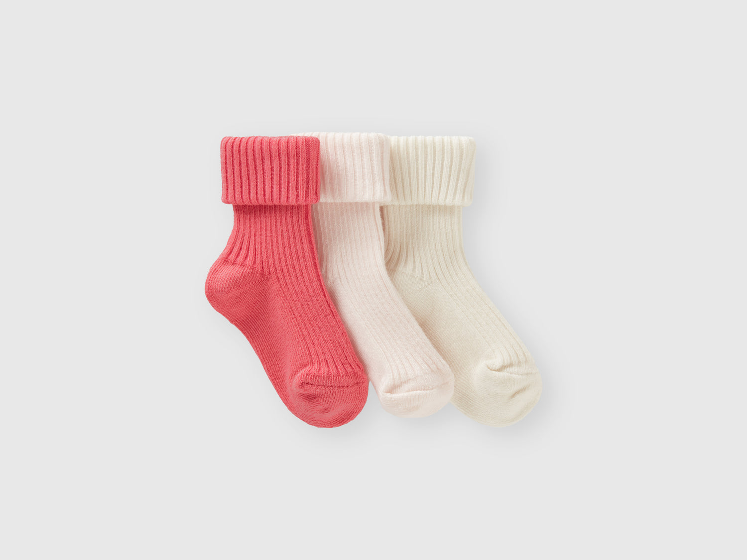 Set calzini lunghi con risvolto da neonato multi-color | Benetton Outlet