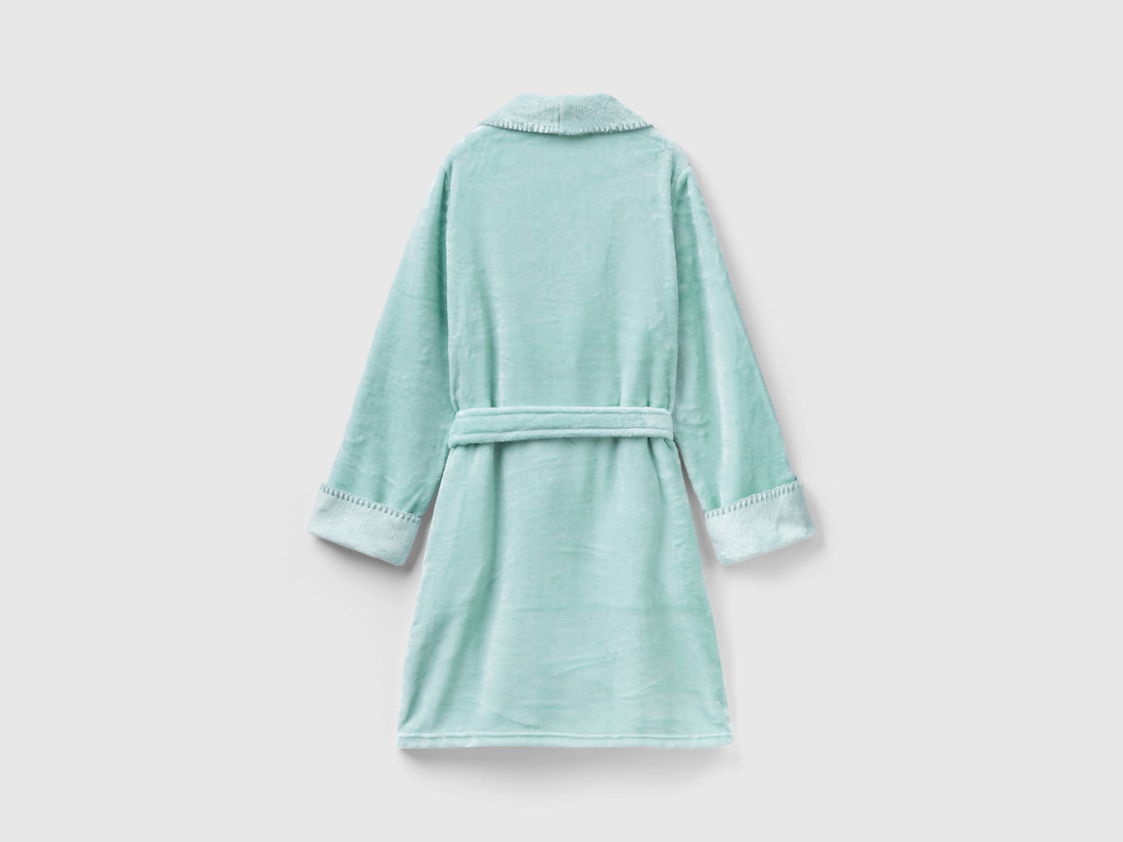 Vestaglia in pelliccia sintetica da donna verde acqua 2 | Benetton Outlet