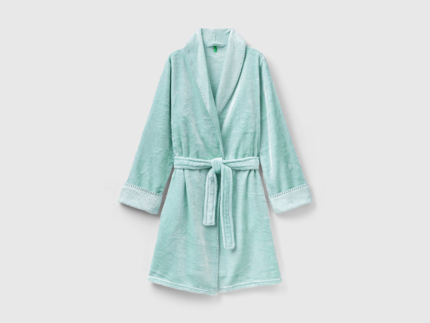 Vestaglia in pelliccia sintetica da donna verde acqua | Benetton Outlet