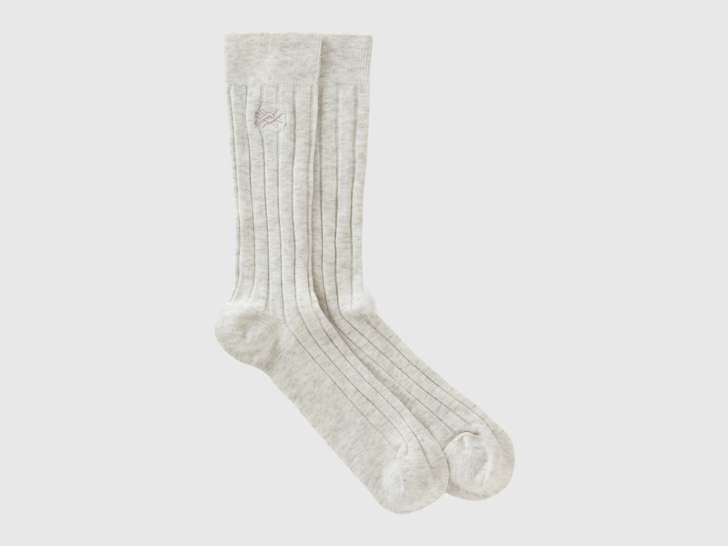 Calcetines largos de mezcla de cachemira da uomo bianco panna | Benetton Outlet