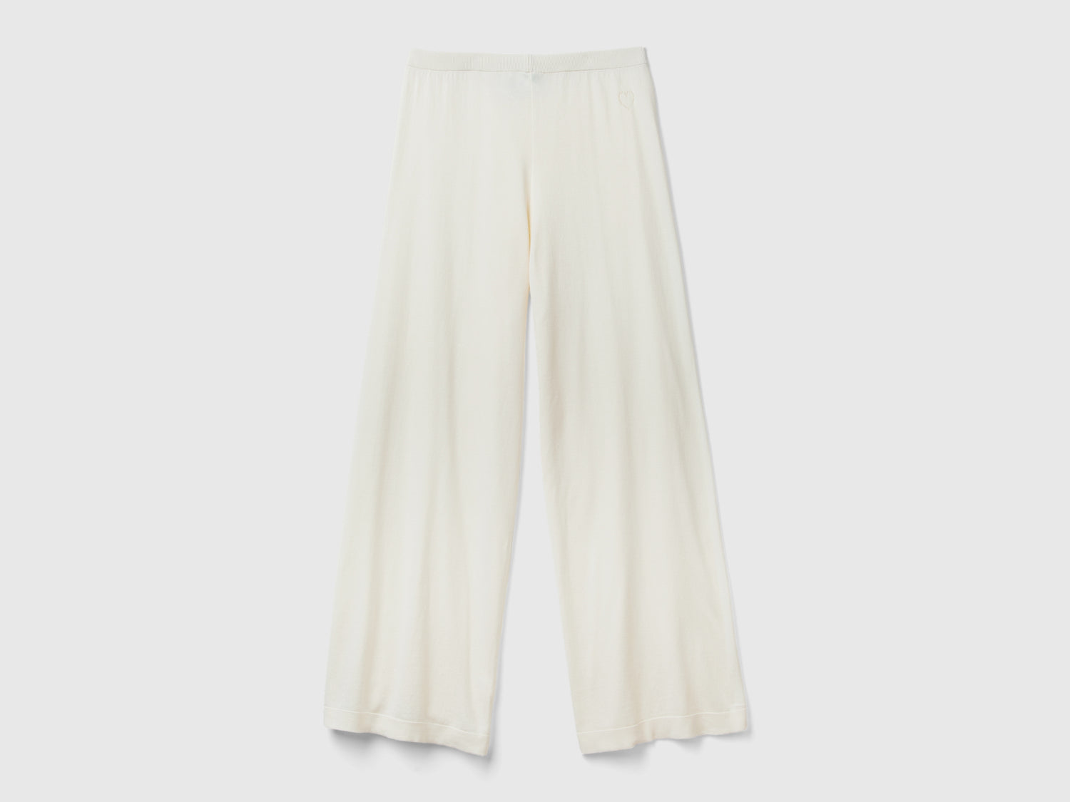 Pantaloni in maglia da donna bianco panna | Benetton Outlet