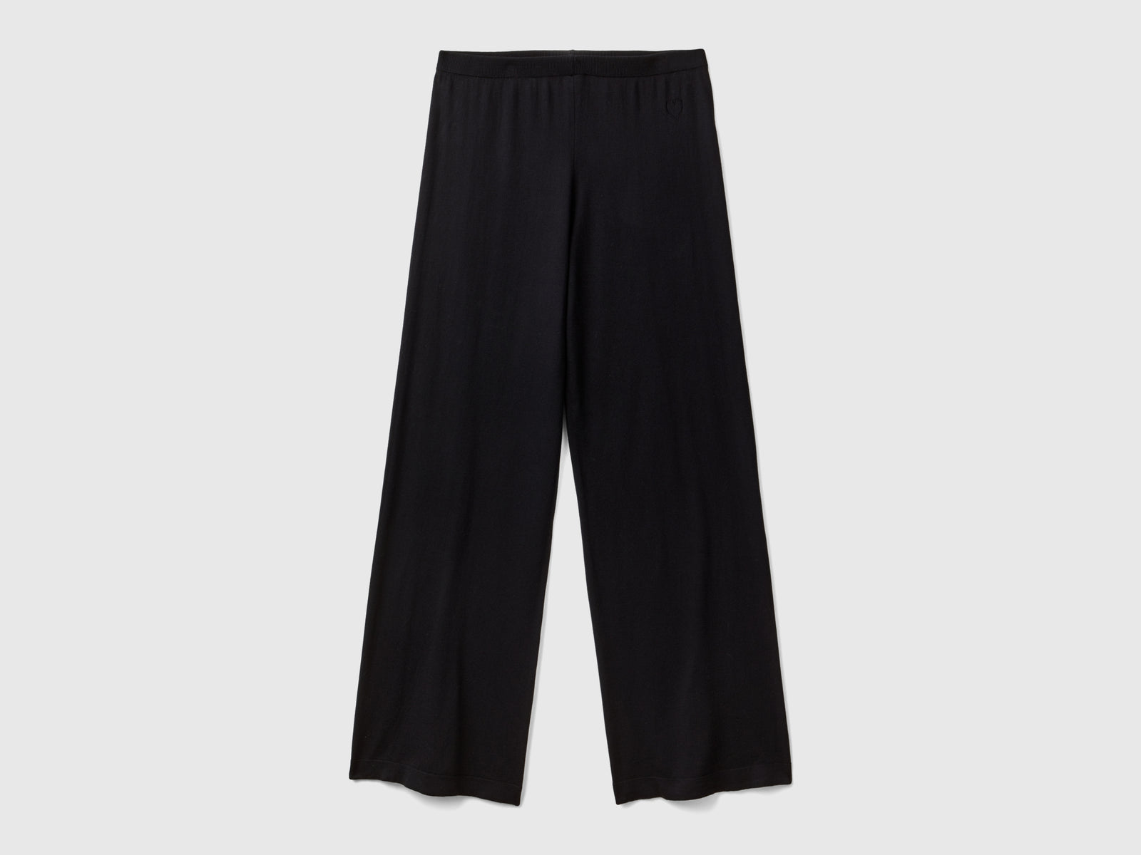 Pantaloni in maglia da donna nero | Benetton Outlet