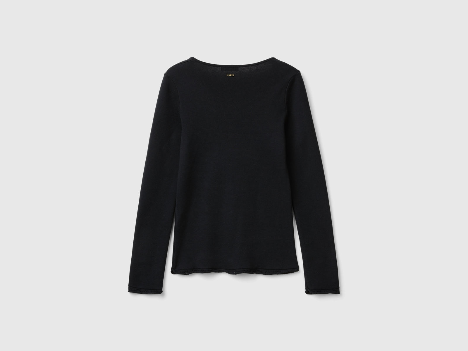 T-shirt in maglia da donna nero 2 | Benetton Outlet