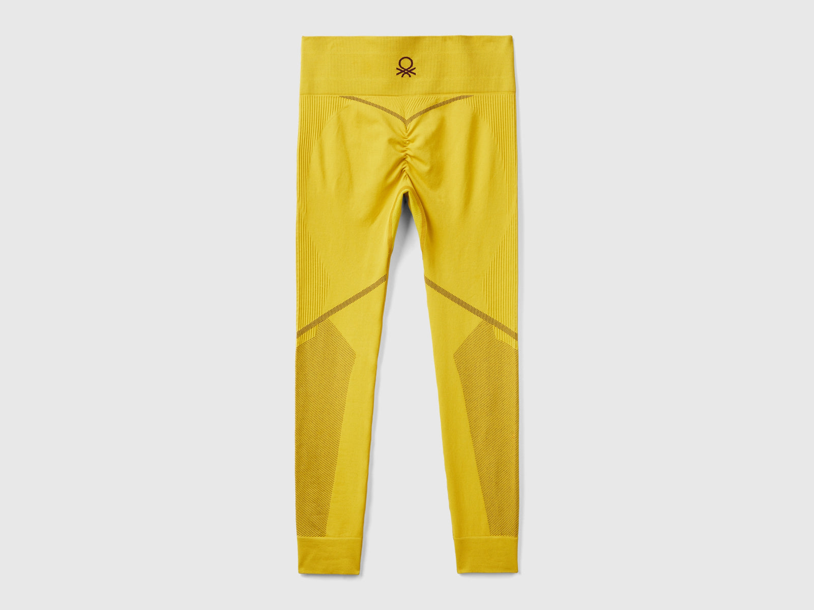 Leggings sportivi senza cuciture da donna giallo 2 | Benetton Outlet