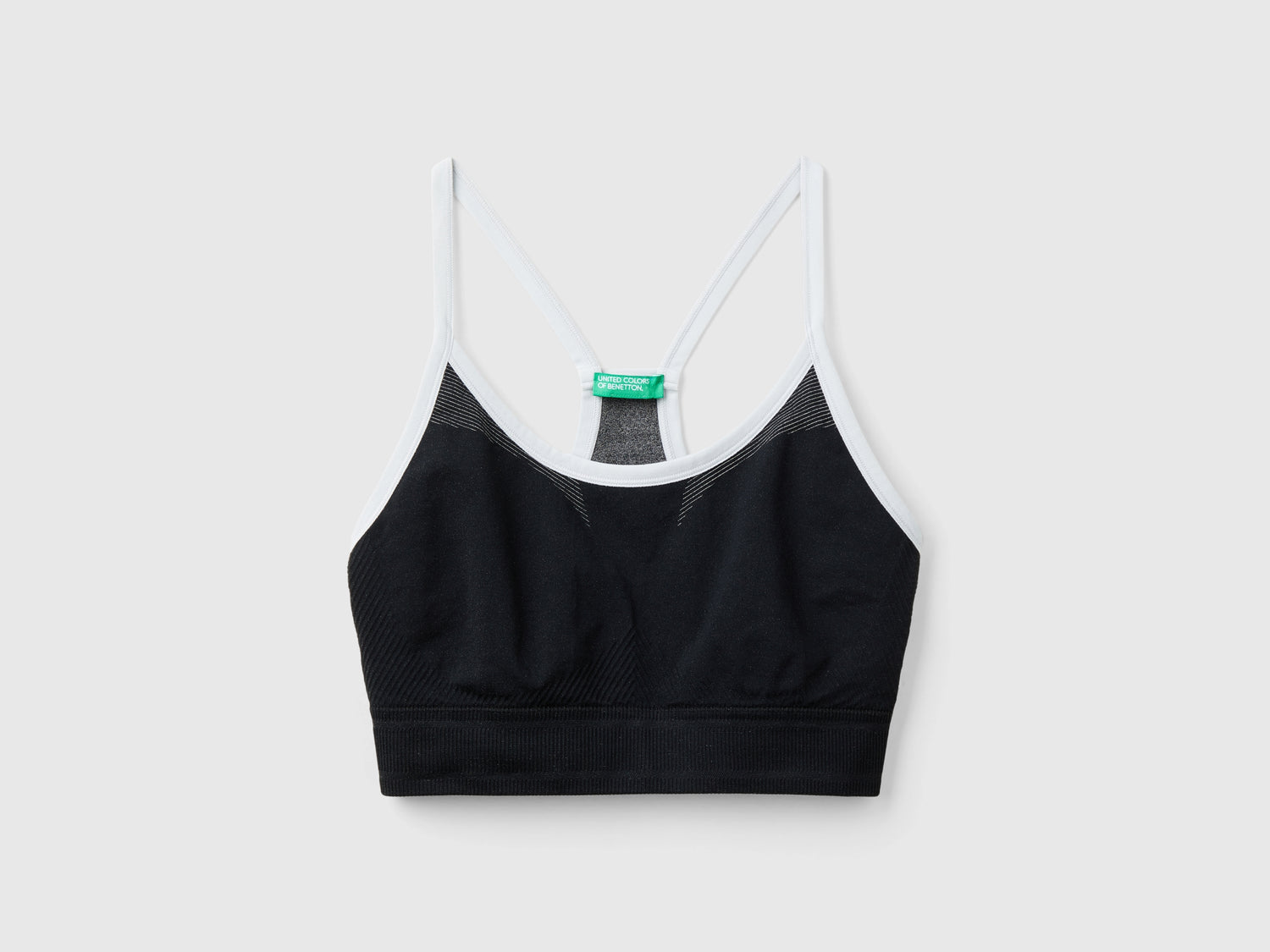 Top bra sportivo senza cuciture da donna nero | Benetton Outlet