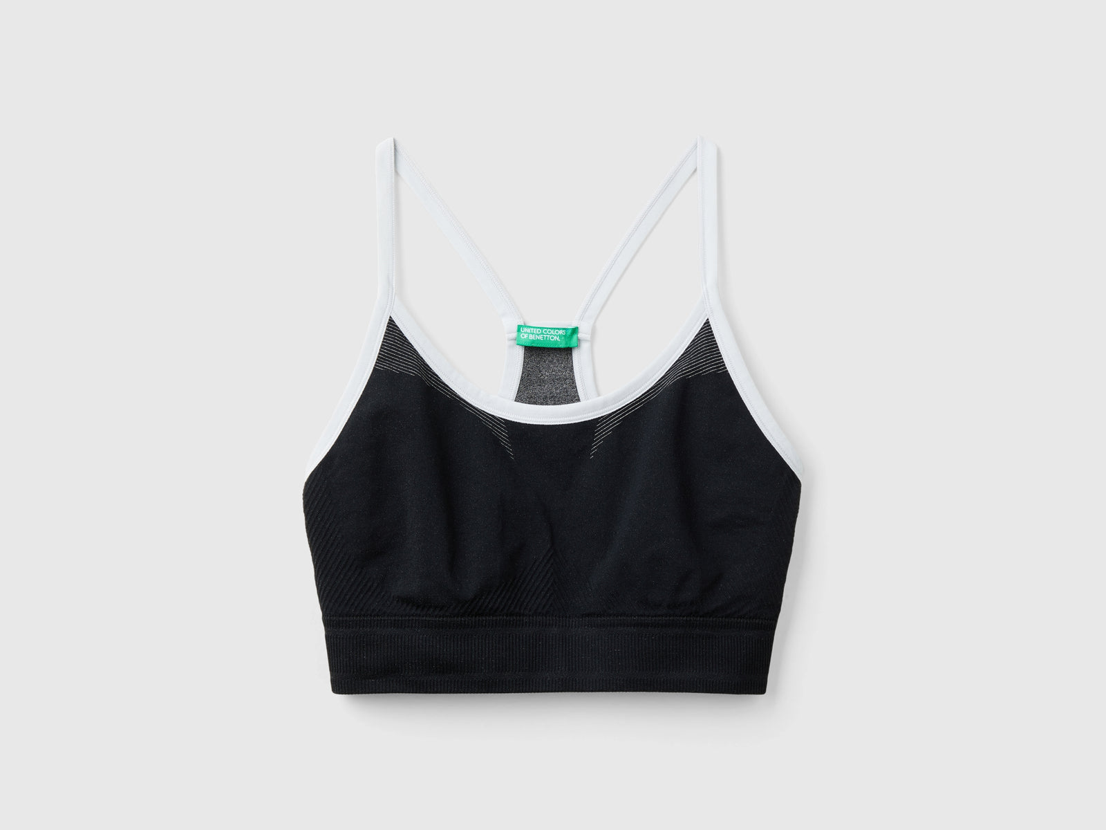 Top bra sportivo senza cuciture da donna nero | Benetton Outlet