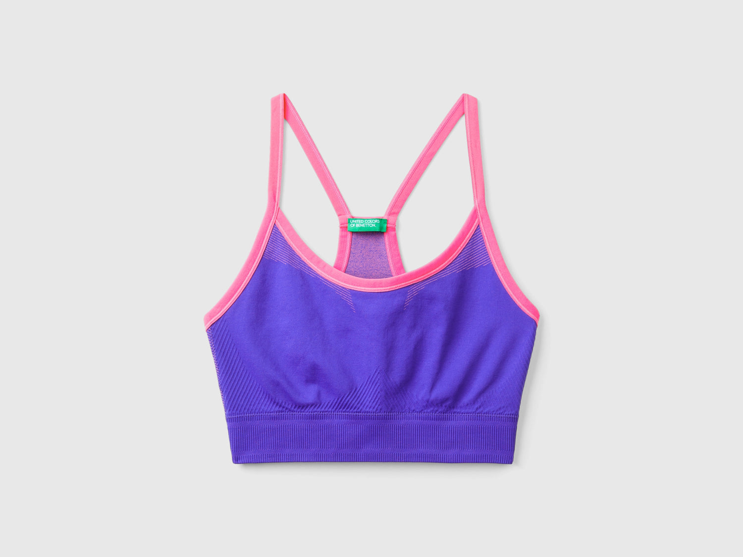 Top bra sportivo senza cuciture da donna viola | Benetton Outlet