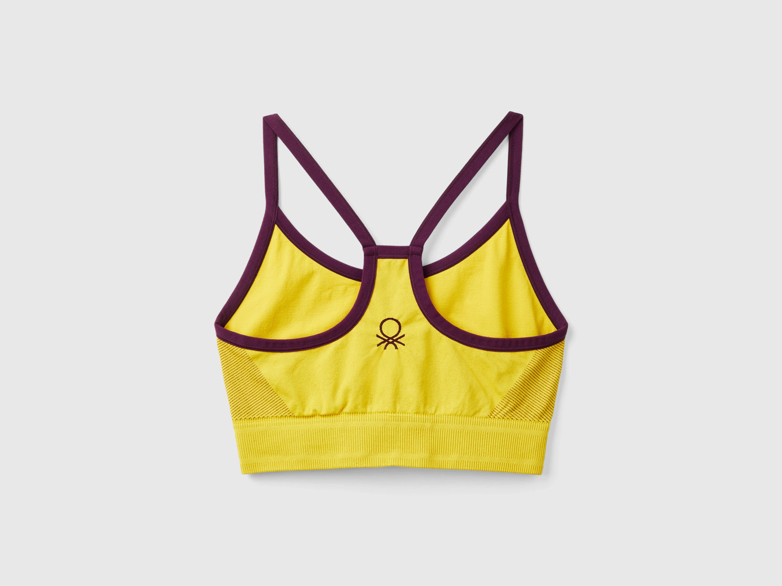 Top bra sportivo senza cuciture da donna giallo 2 | Benetton Outlet