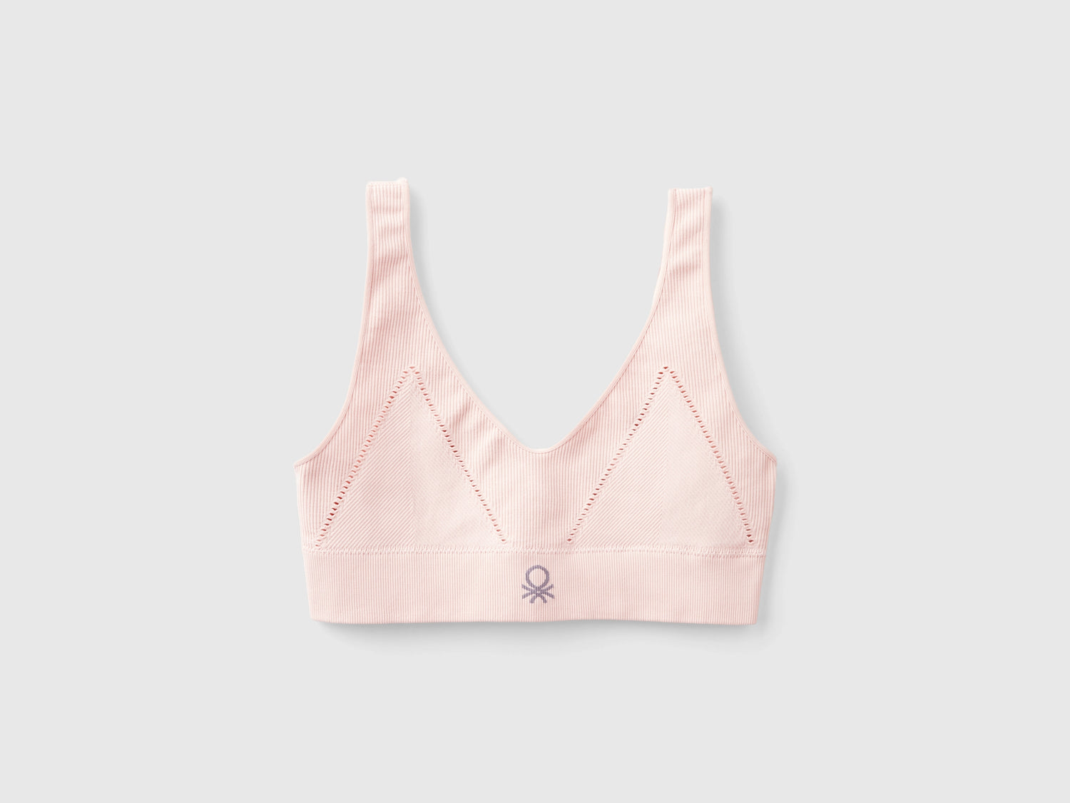 Reggiseno a triangolo in misto nylon riciclato da donna rosa tenue | Benetton Outlet