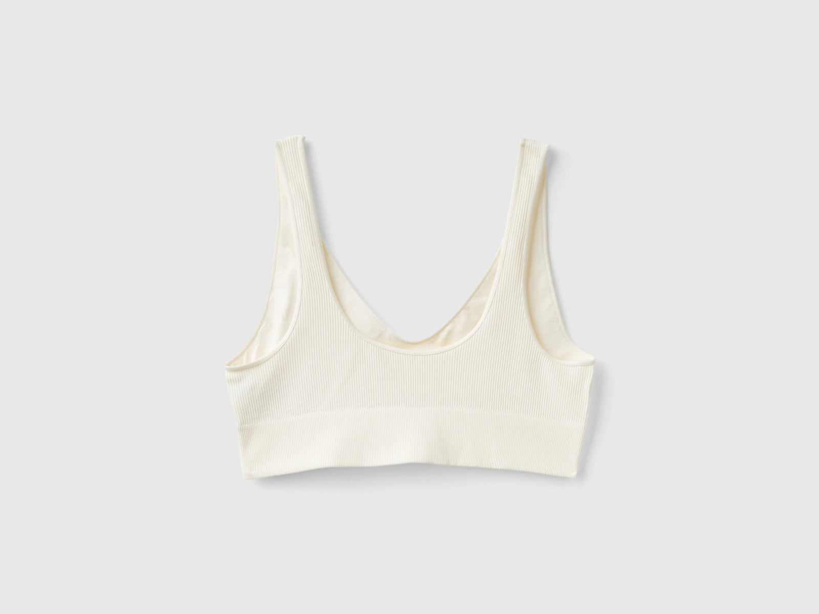 Reggiseno a triangolo in misto nylon riciclato da donna bianco panna 2 | Benetton Outlet