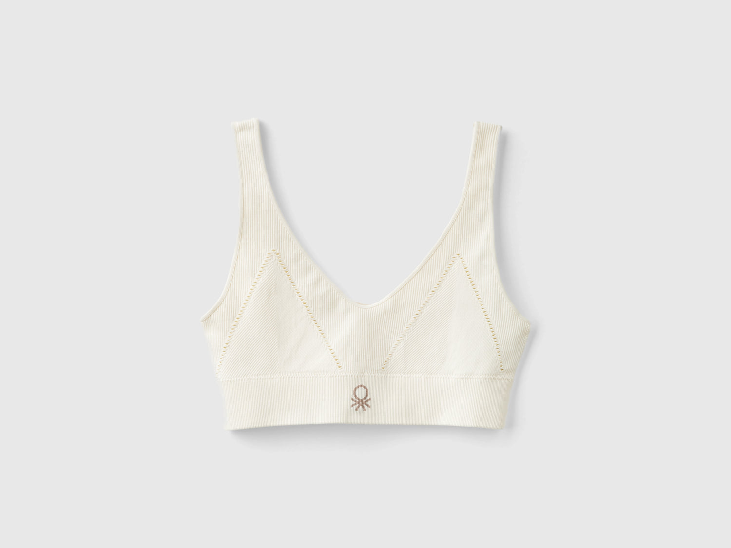 Reggiseno a triangolo in misto nylon riciclato da donna bianco panna | Benetton Outlet