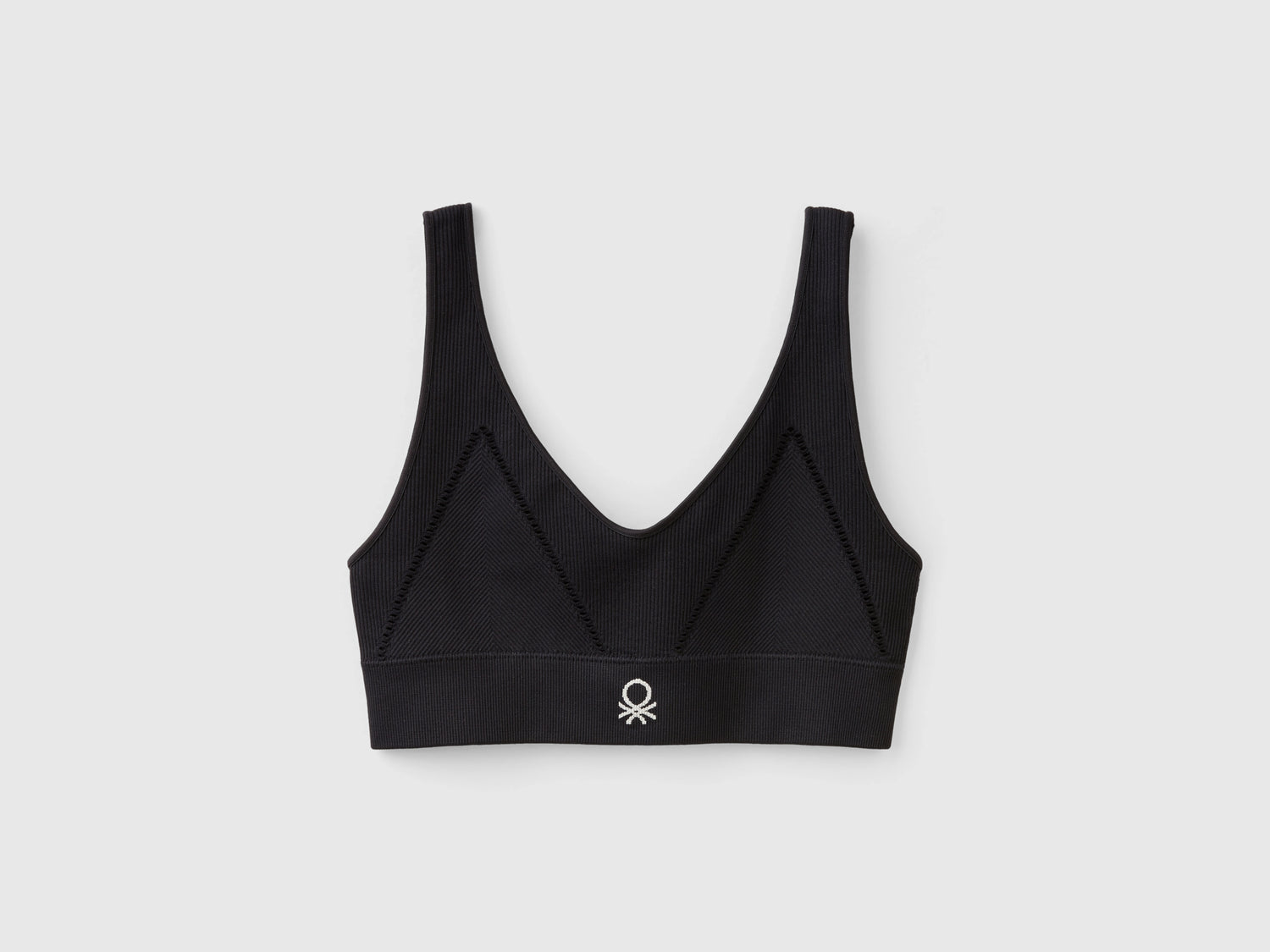 Reggiseno a triangolo in misto nylon riciclato da donna nero | Benetton Outlet