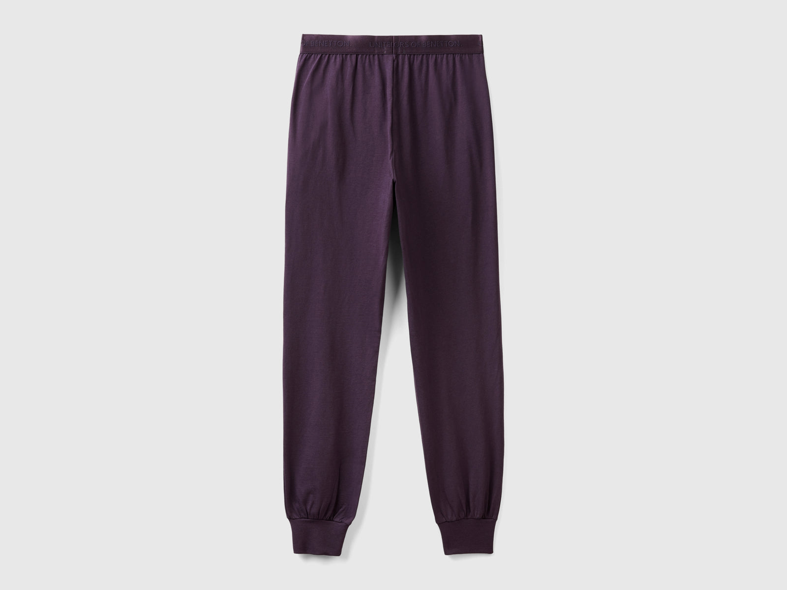 Pantaloni in puro cotone da donna malva scuro 2 | Benetton Outlet