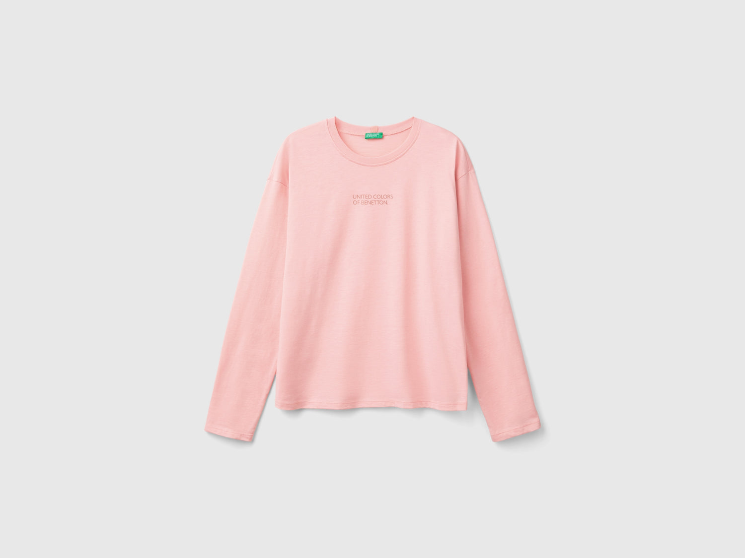 Maglietta con stampa logo da donna rosa | Benetton Outlet
