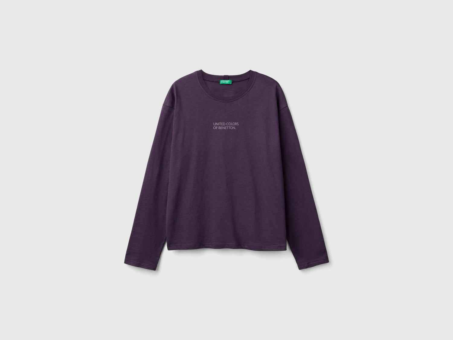 Maglietta con stampa logo da donna malva scuro | Benetton Outlet