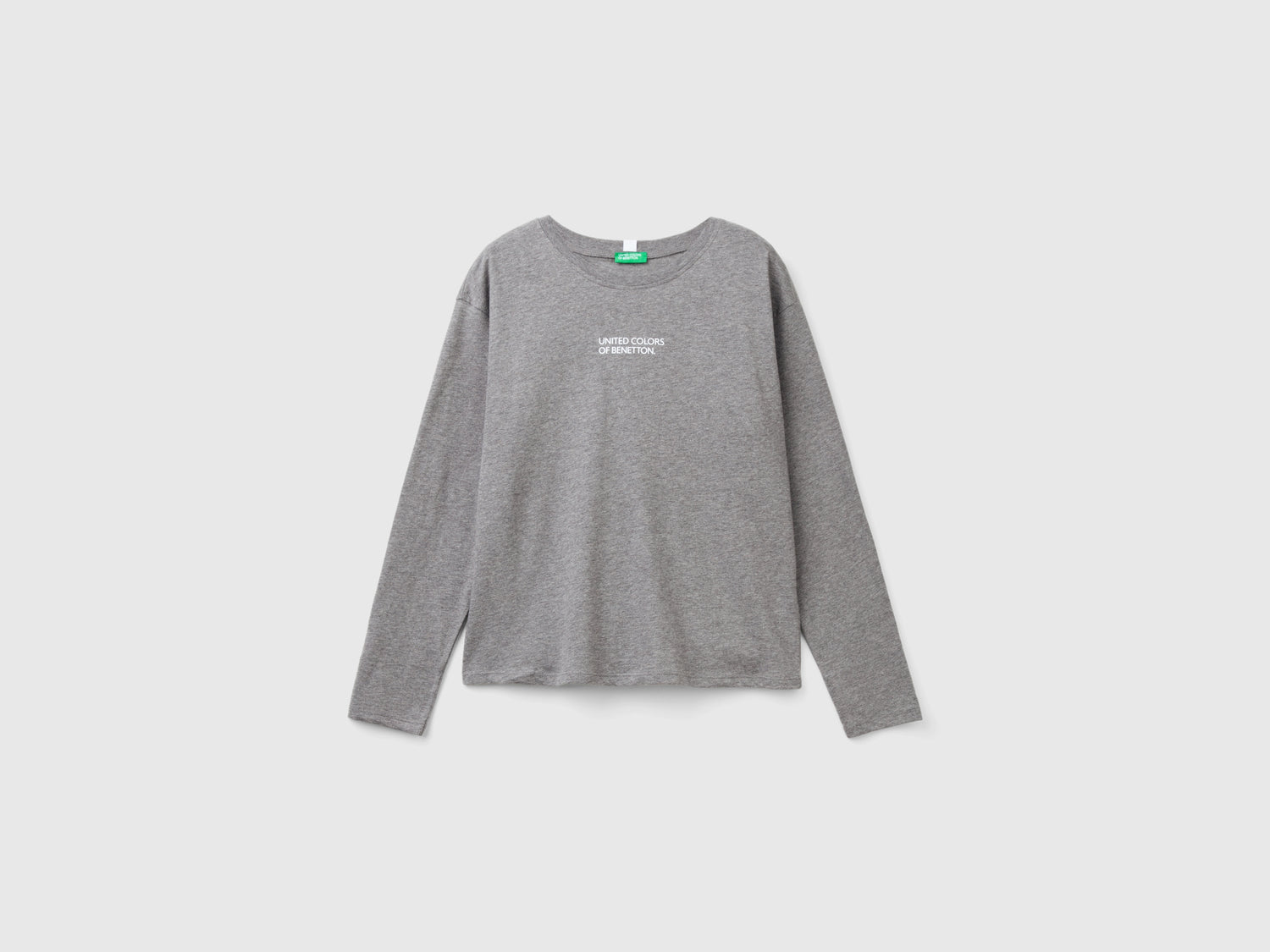 Maglietta con stampa logo da donna grigio scuro | Benetton Outlet