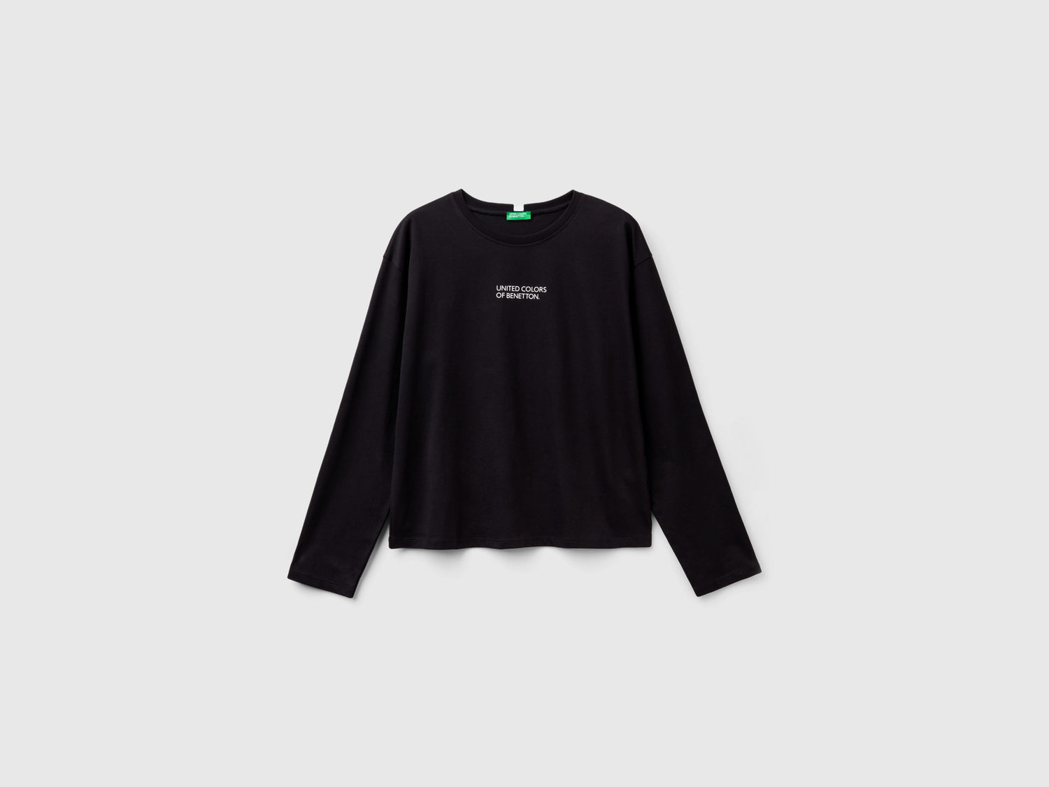 Maglietta con stampa logo da donna nero | Benetton Outlet