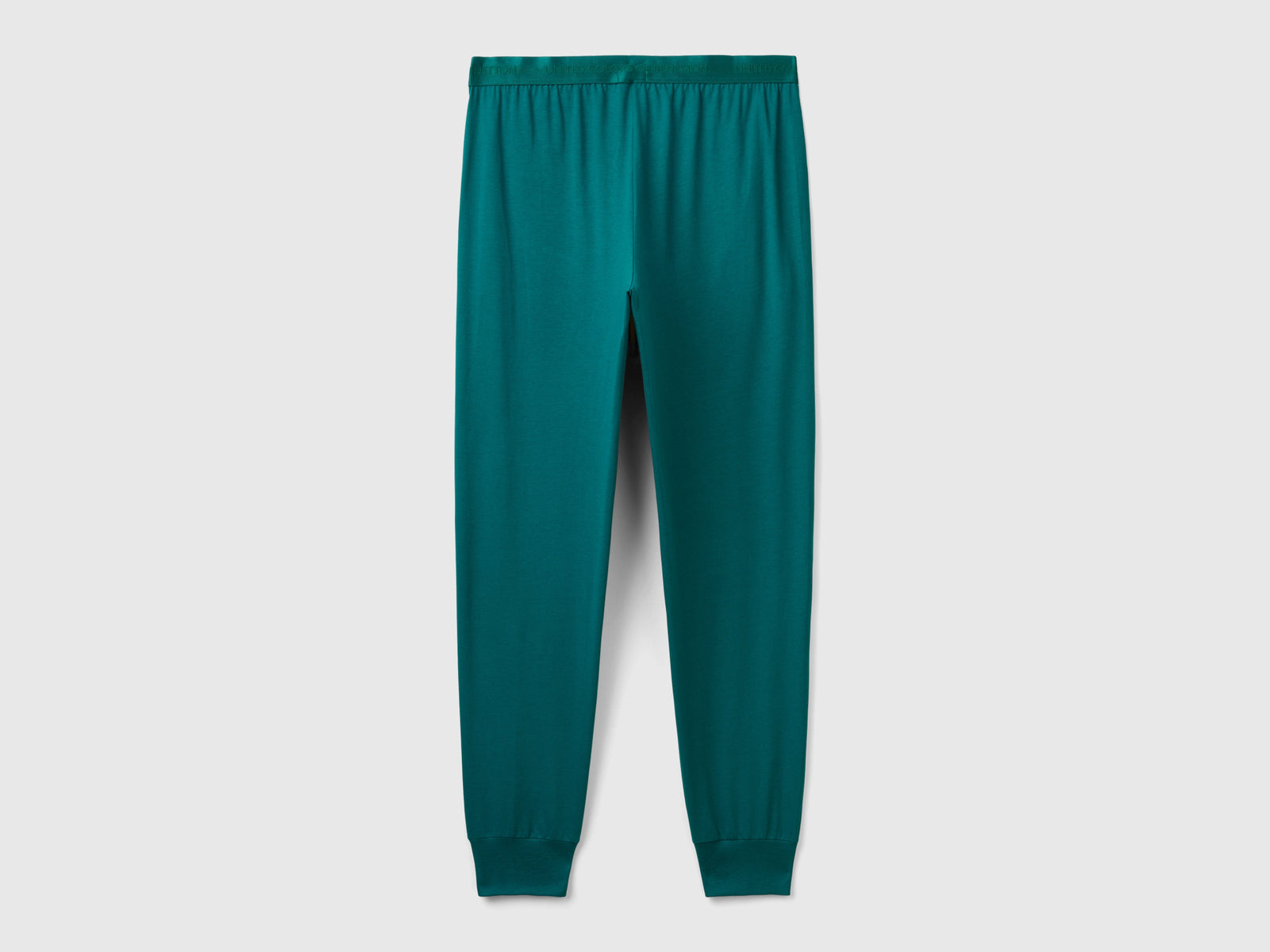 Pantaloni con elastico logato da uomo verde ottanio 2 | Benetton Outlet