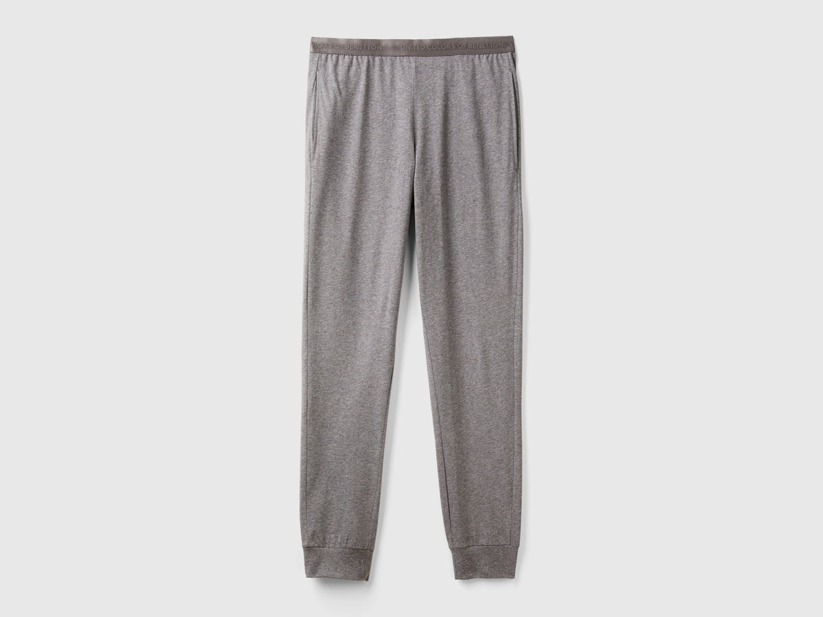 Pantaloni con elastico logato