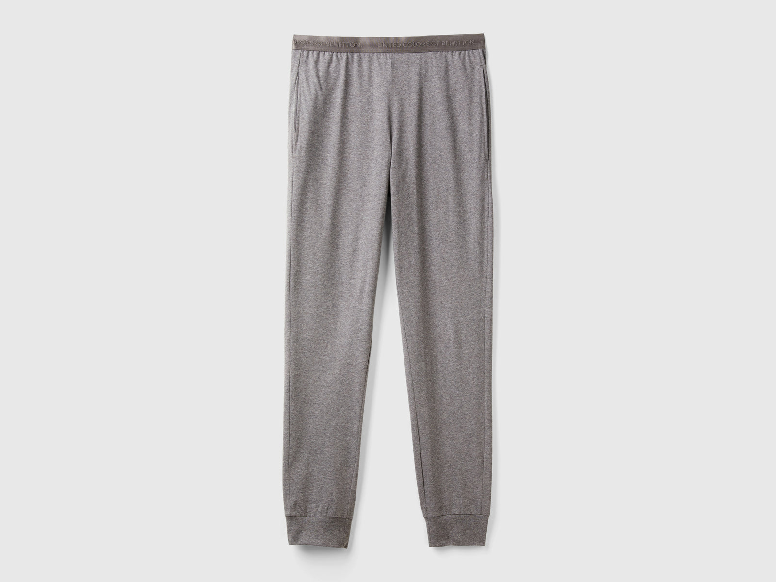 Pantaloni con elastico logato da uomo grigio scuro | Benetton Outlet